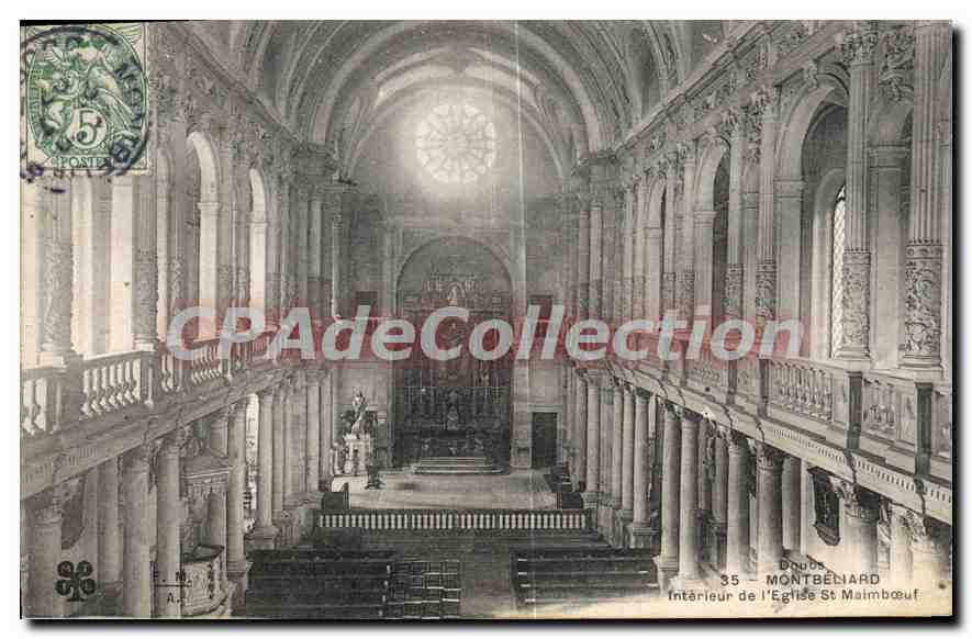 CPA Montbeliard Interieur De I'Eglise St Maimboeul