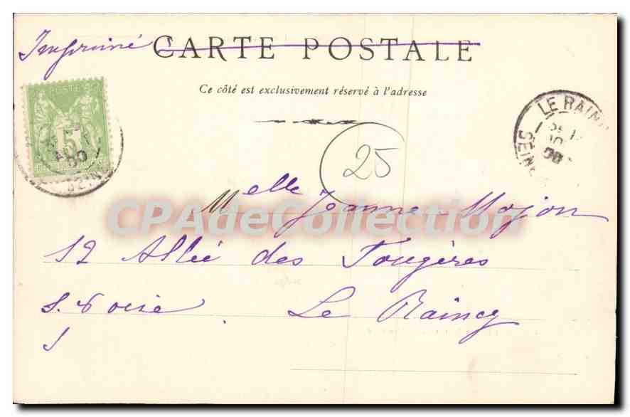 Casino et Bains Salins de la Mouillère — Besançon — éditeur S. Mojon, n° 4 — Achterkant
