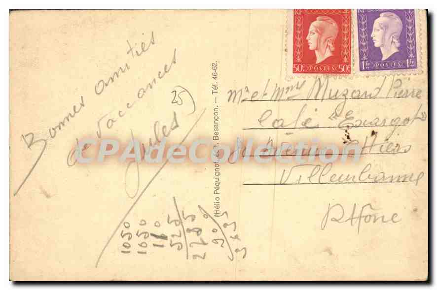 CPA St Hippolyte Un Coin Pittoresque — Rückseite