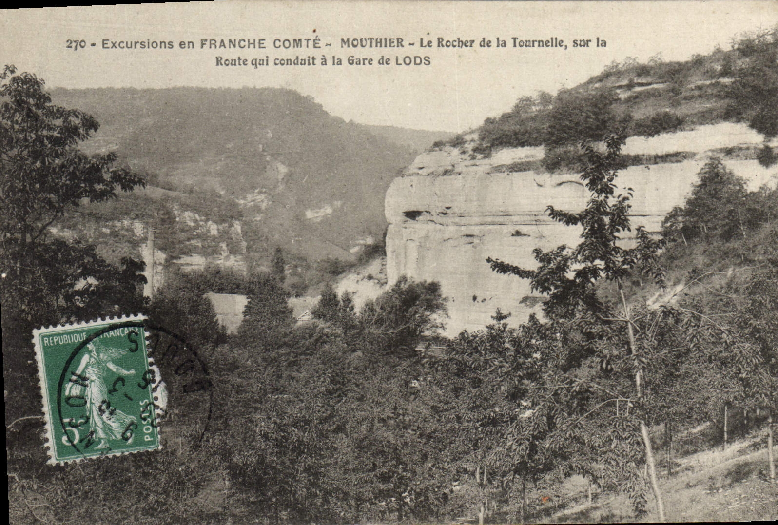 CPA Excursions En Franche Comte Mouthier Le Rocher De la Tournelle Sur La