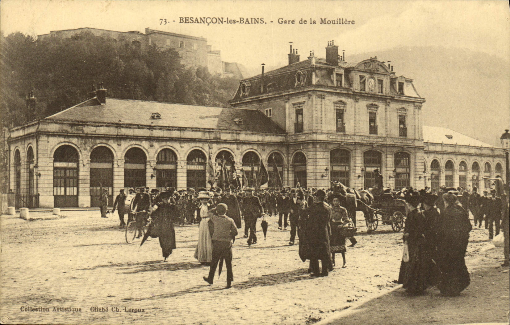 Besançon-les-Bains - Gare de la Mouillère — Collection Artistique Chiché Ch. Leroux, n°73