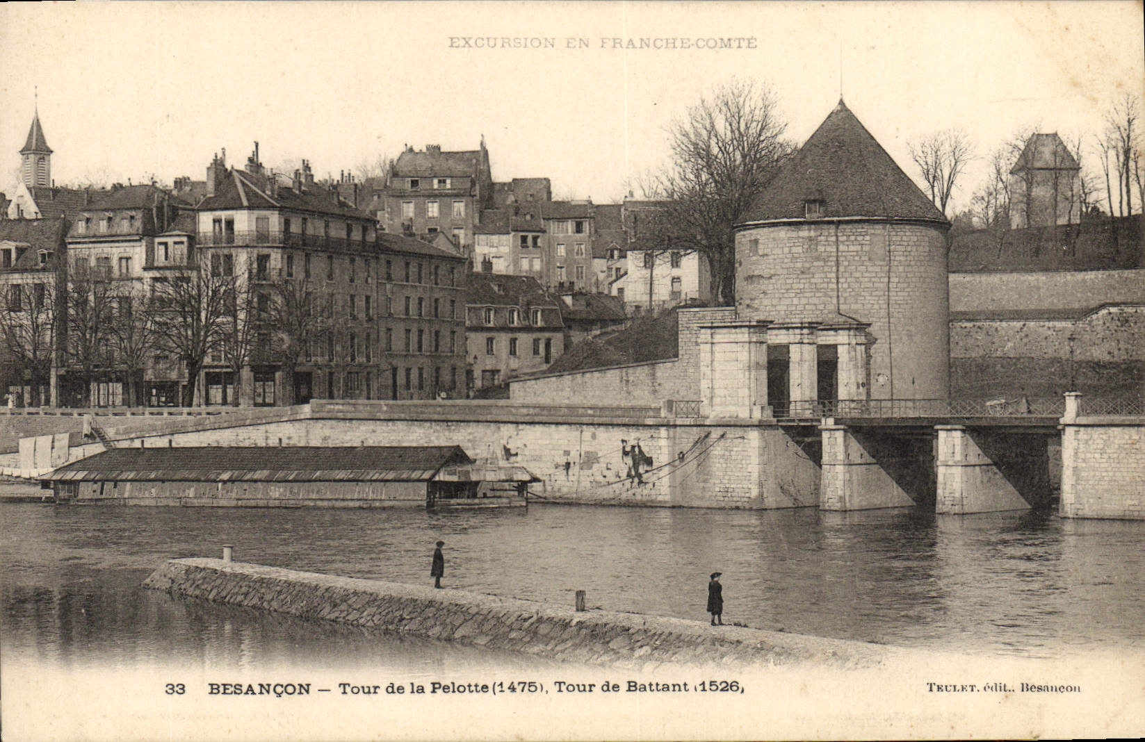 Besançon — Tour de la Pelotte (1475), Tour de Battant (1526) — Teulet, édil. Besançon