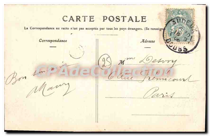 CPA Becsacon Le Pont Saint Pierre Et Le Moulin Saint Paul — Rückseite