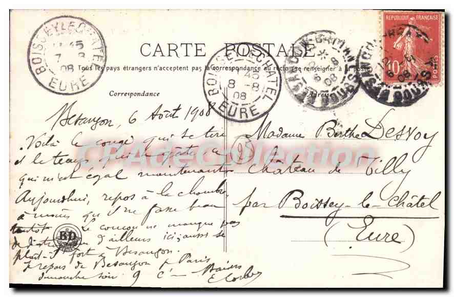 Besançon — Zitadelle, Schneidertor, Vorort Rivotte — unbekannter Verlag, Nr. 55 — Rückseite
