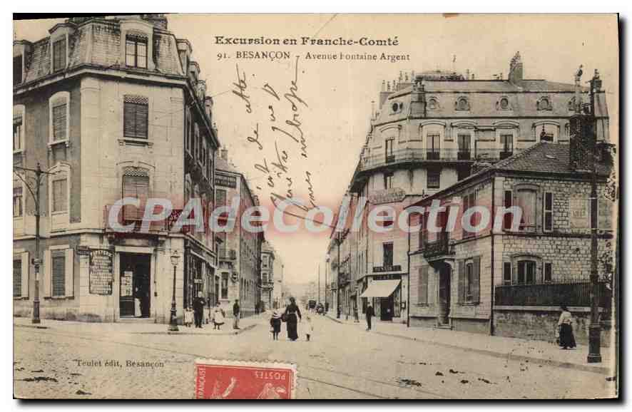 CPA Besancon Avenue Fontaine Argent