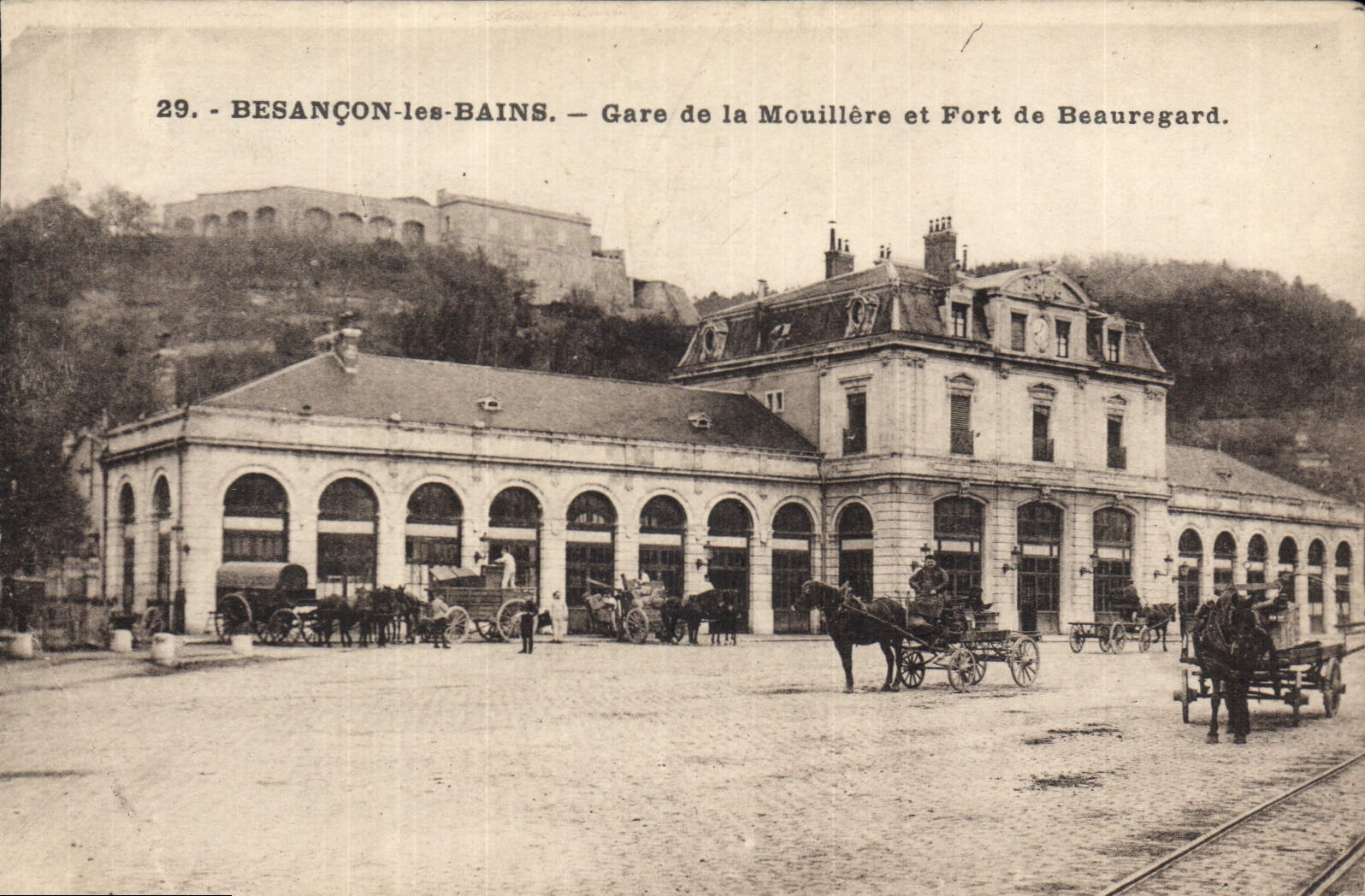 Besançon-les-Bains — Gare de la Mouillère et Fort de Beauregard — Éditeur anonyme, n° 29