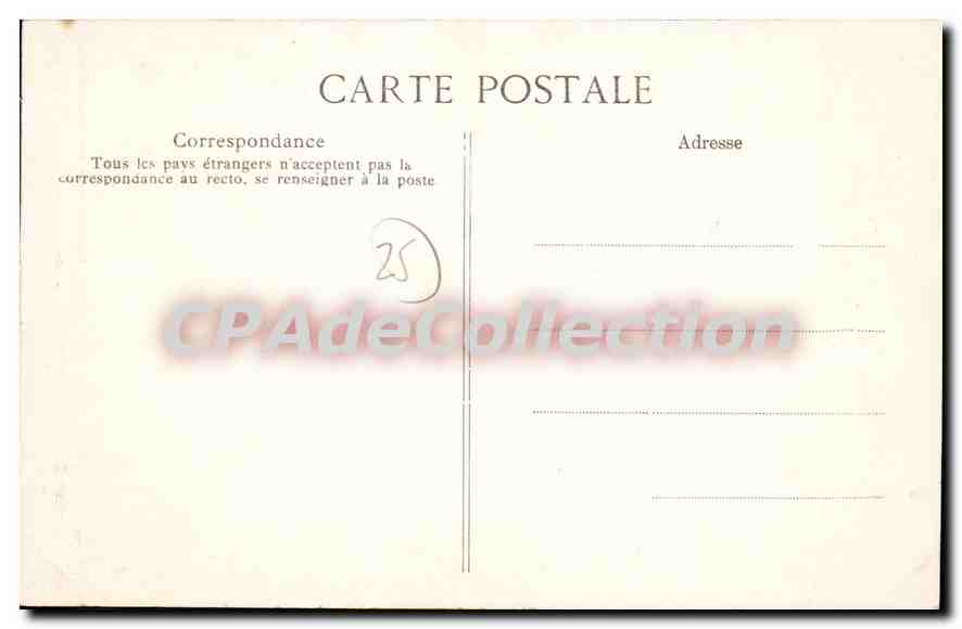 CPA Frontiere Franco Suisse Au Refrain La Conduite D'Eau — Rückseite
