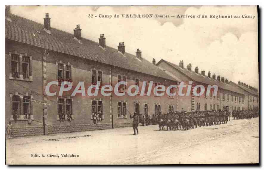 CPA Camp De Valdahon Arrivee D'Un Regiment Au Camp