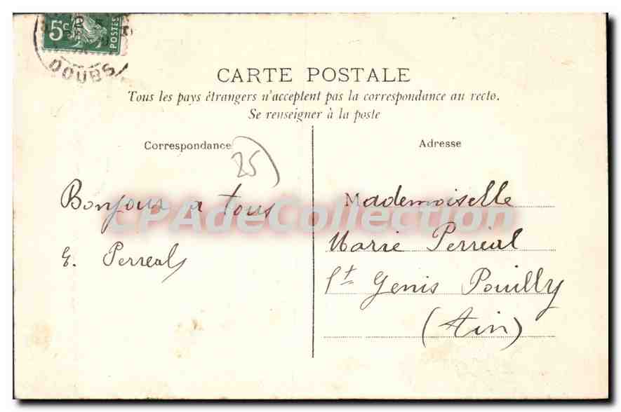 CPA Pontarlier Les Forts De Joux Et Du Larmont — Rückseite