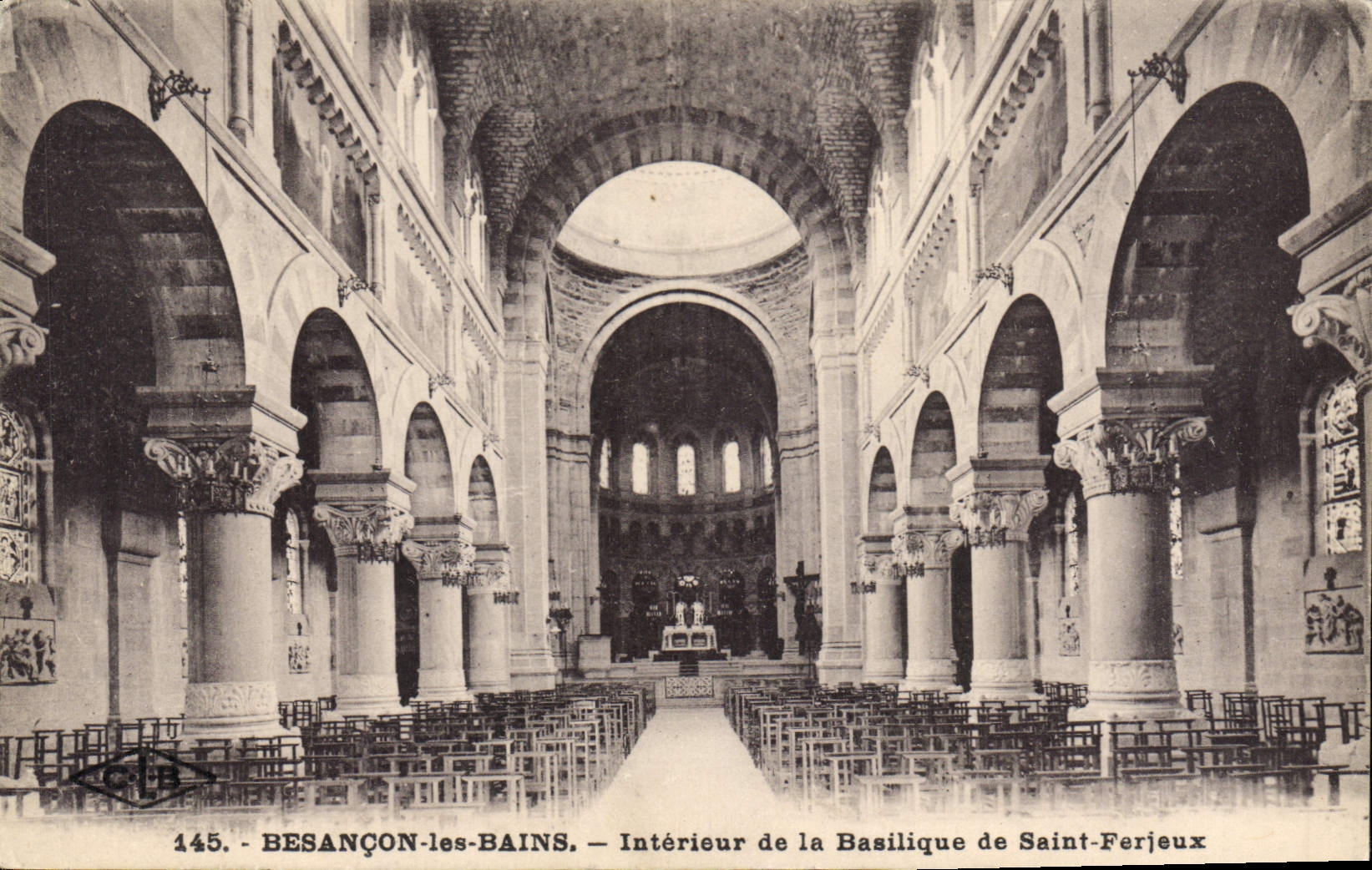 Besançon-les-Bains — Innenansicht der Basilika Saint-Ferjeux — Verlag C.L.P. n°1445