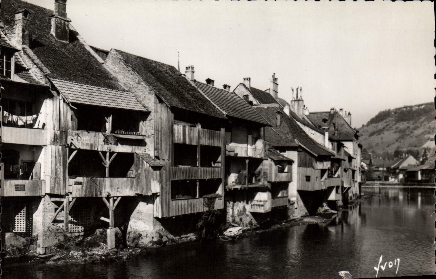 CPSM Ornans Vieilles Maisons Au Bord De La Loue
