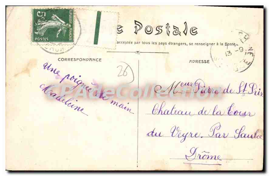 CPA La Begude De Mazenc Chateau De — Rückseite