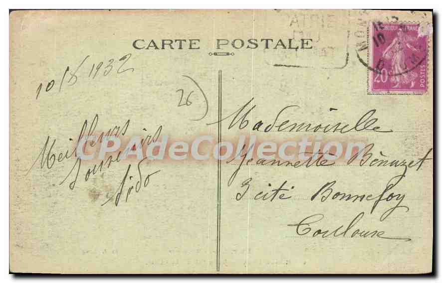 Montélimar — Jardin Public — Le Chalet — Lib. F. Baume — Verso