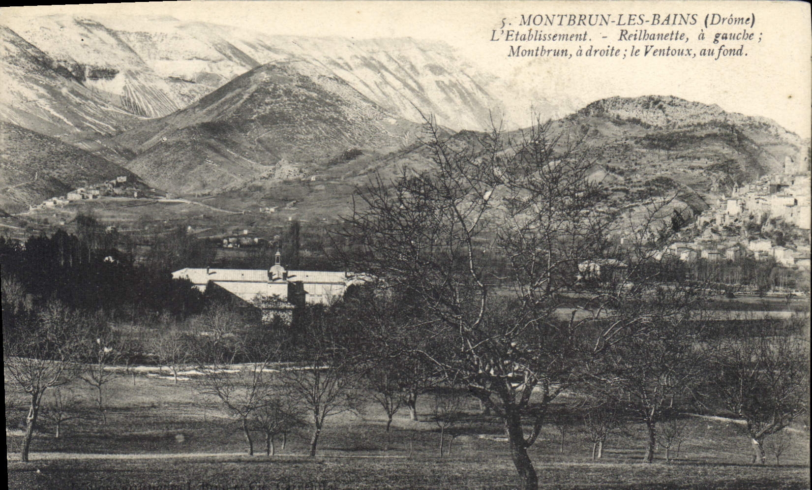 CPA Montbrun Les Bains L'Etablissement Reibanette A Gauche Montbrun