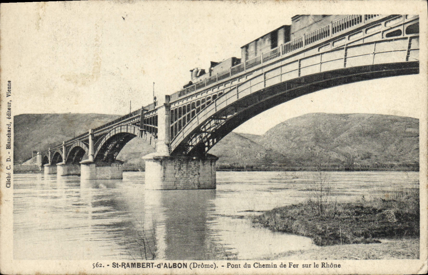 CPA St Rambert D'Albon Pont Du Chemin De Fer Sur Le Rhone