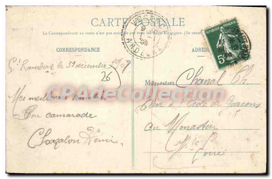 CPA St Rambert D'Albon Pont Du Chemin De Fer Sur Le Rhone — Rückseite