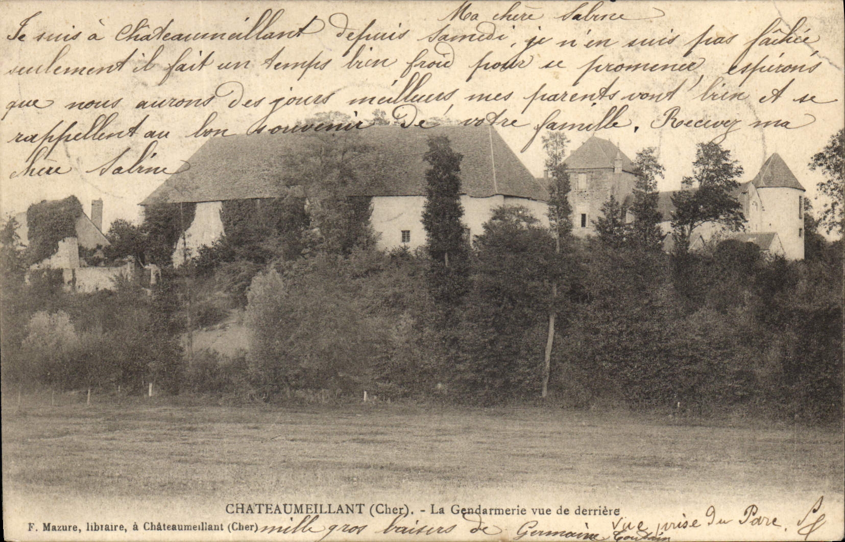 CPA Chateaumeillant La Gendarmerie Vue De Derriere