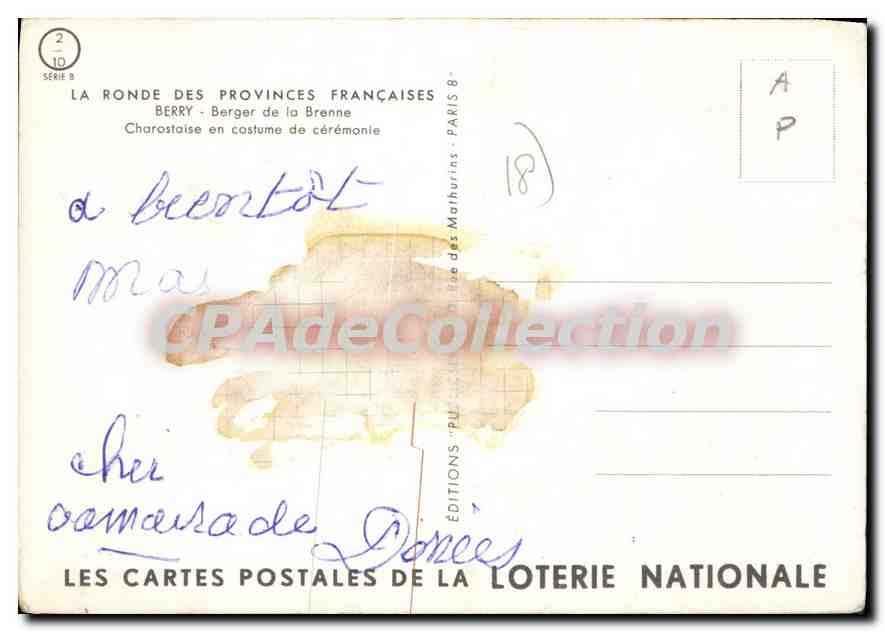 CPSM Berry Berger De La Brenne Charostaise En Costume De Ceremonie — Rückseite
