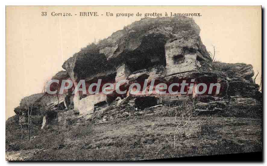 CPA Brive Un Groupe De Grottes A Lamouroux