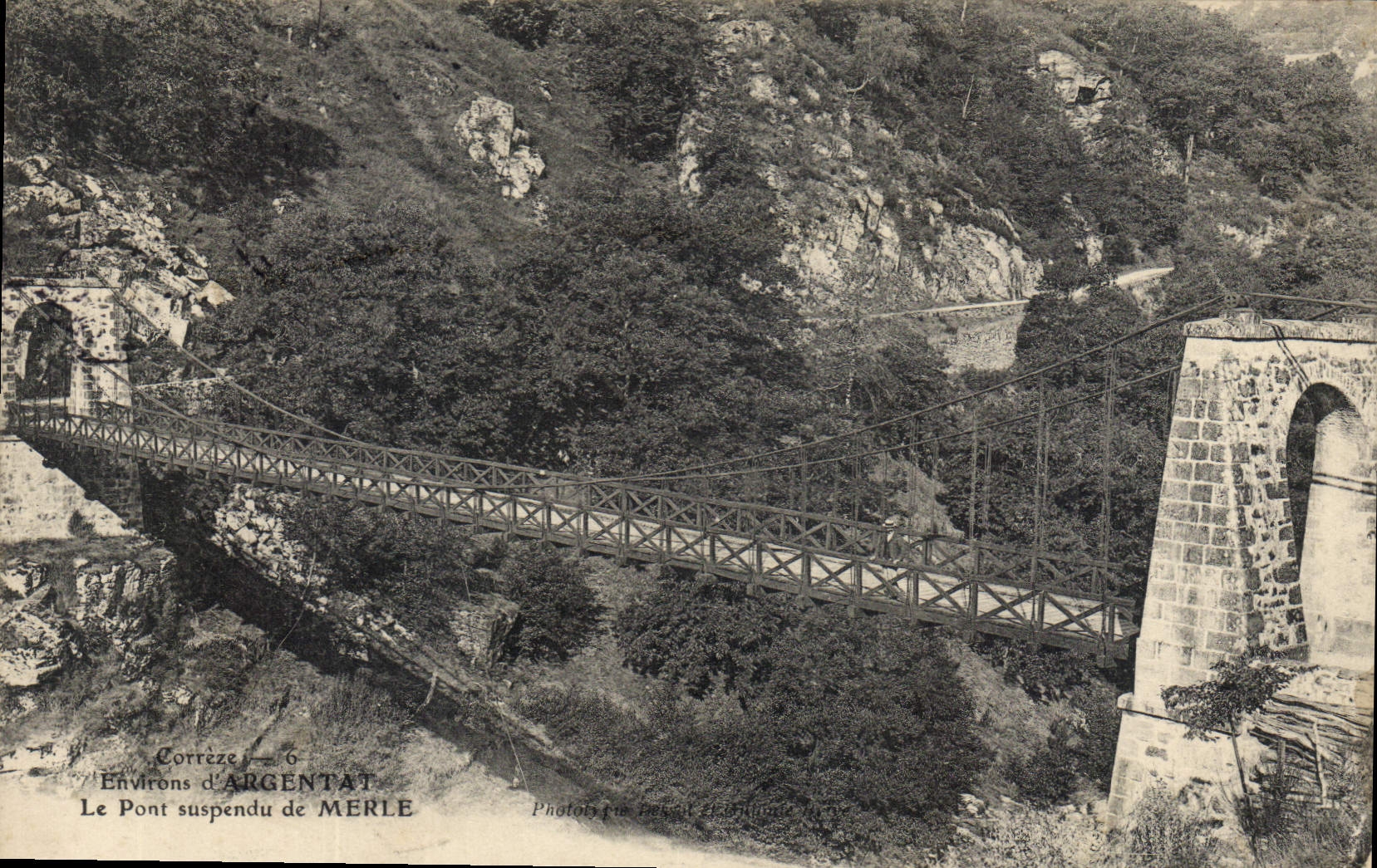 CPA Argentat Le Pont Suspendu De Merle
