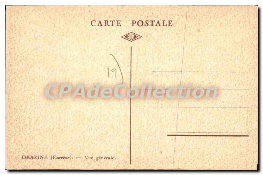 Obazine (Corrèze) — Vue générale — Éditeur Helgra — Rückseite