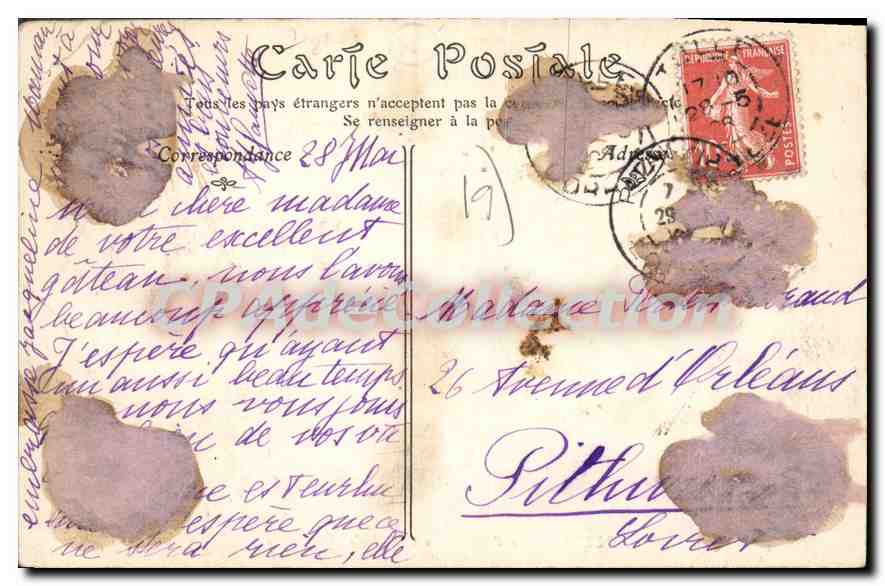 CPA Tulle Le Parvis De La Cathedrale — Rückseite