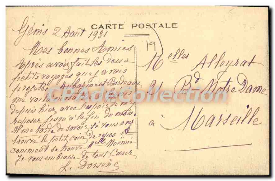 CPA Obazine Abbaye Cistercienne Batiment Principal — Rückseite