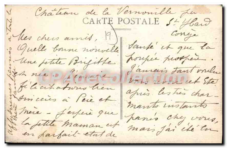 CPA Uzerche Chapelle Notre Dame Vieux Chateau Ecole Superieure — Rückseite