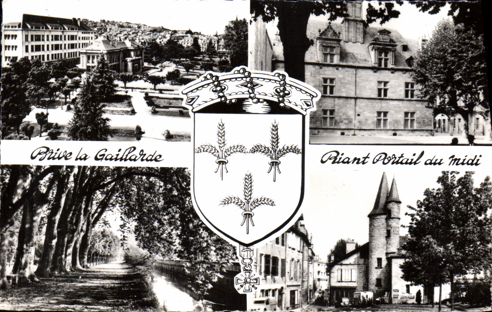CPA Brive La Gaillarde La Poste Et Les Hotel De Laberche