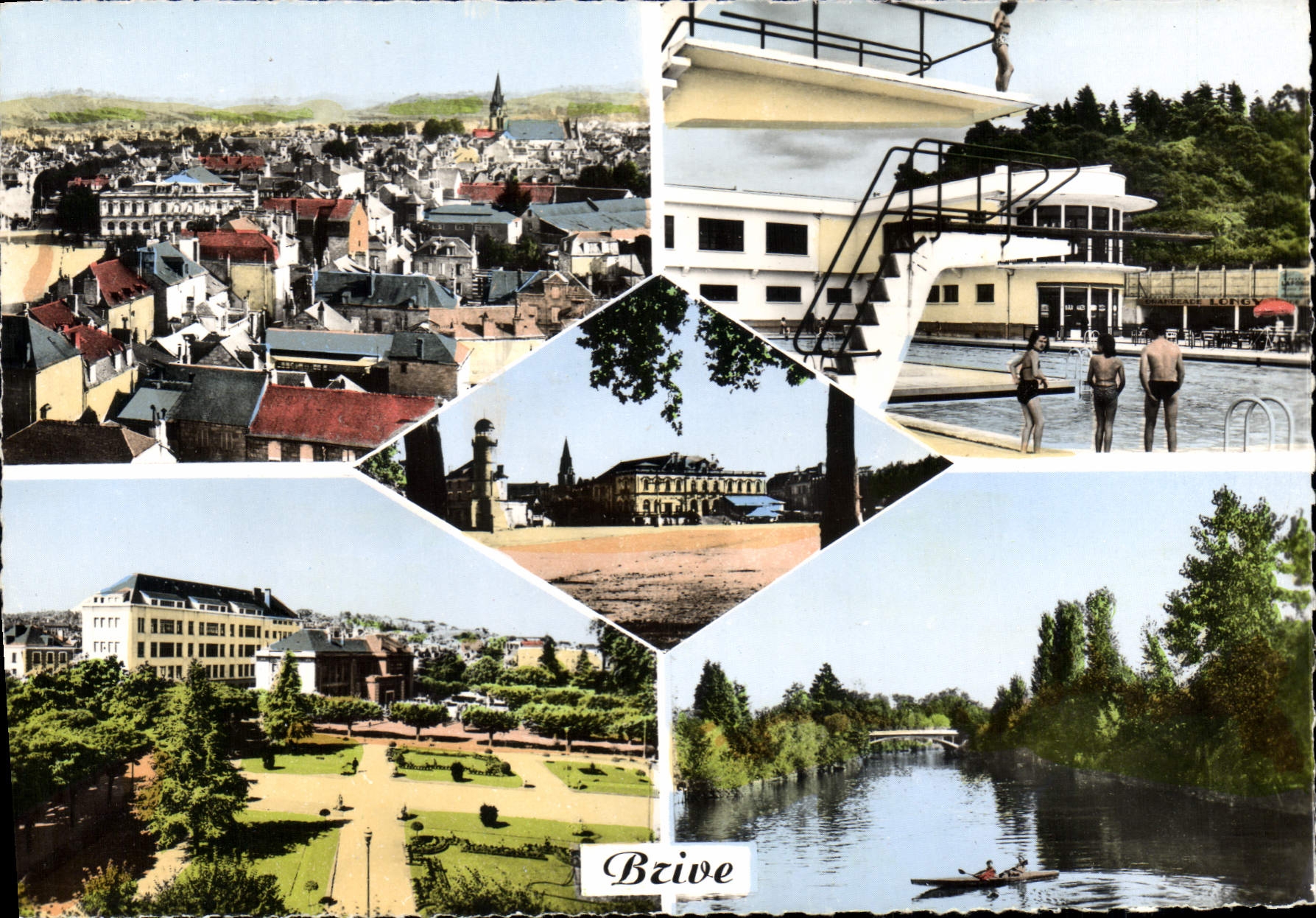 CPSM Brive Vue Generale Piscine Gaetan Devaud Createur