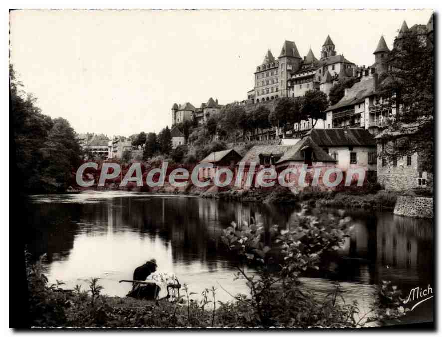 CPSM Uzerche La Perle Du Limousin La Vezere A Vieux Chateaux