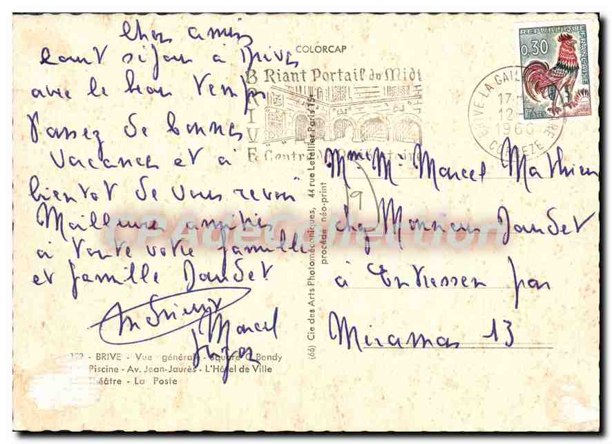 CPSM Brive Vue Generale Equire Bondy Piscine Au Jean Jaures — Back