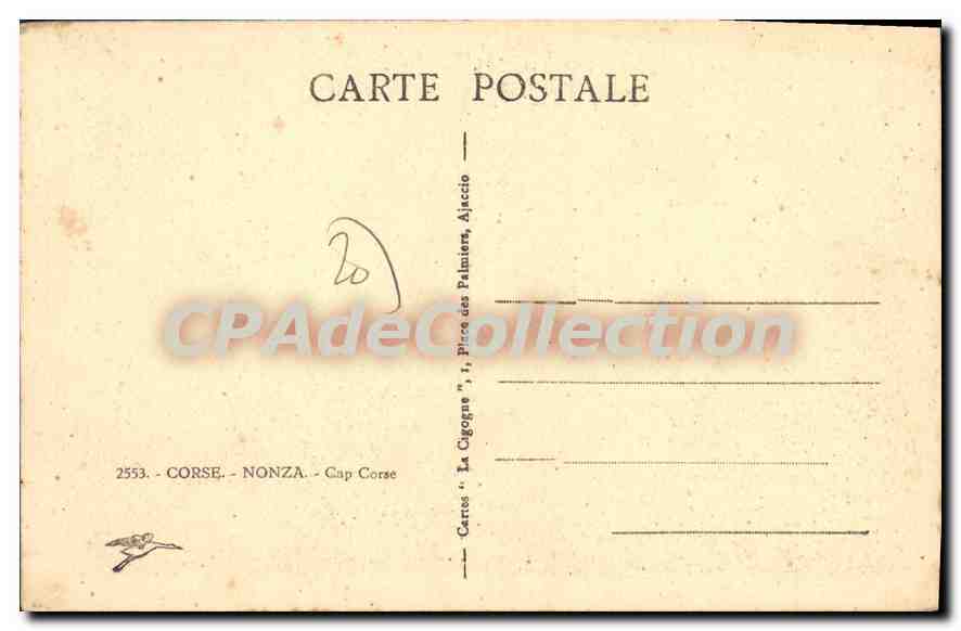 Cap Corse - Nonza — Vue des Palmiers, éditeur non identifié, n° 2553 — Reverso