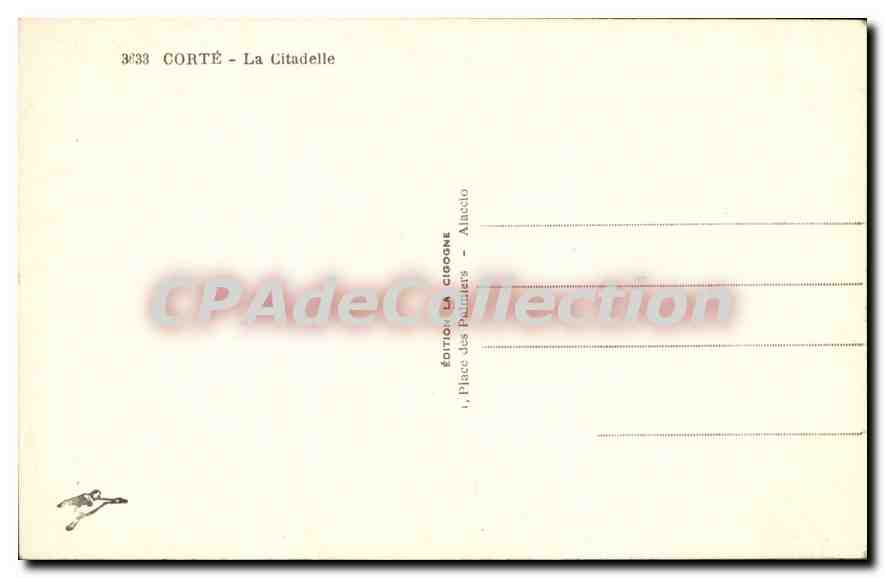 CPA Corte La Citadelle — Rückseite