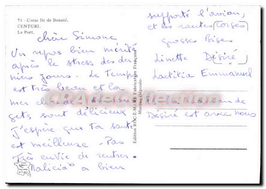 Centuri — Le Port — Édition ROC-E-MARF — Reverso