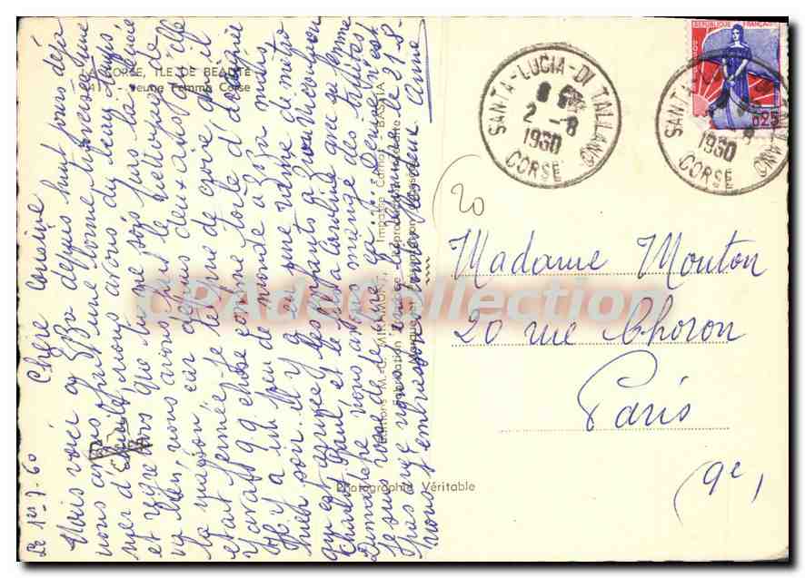 Jeune Femme Corse — photographie — Gravica — Verso