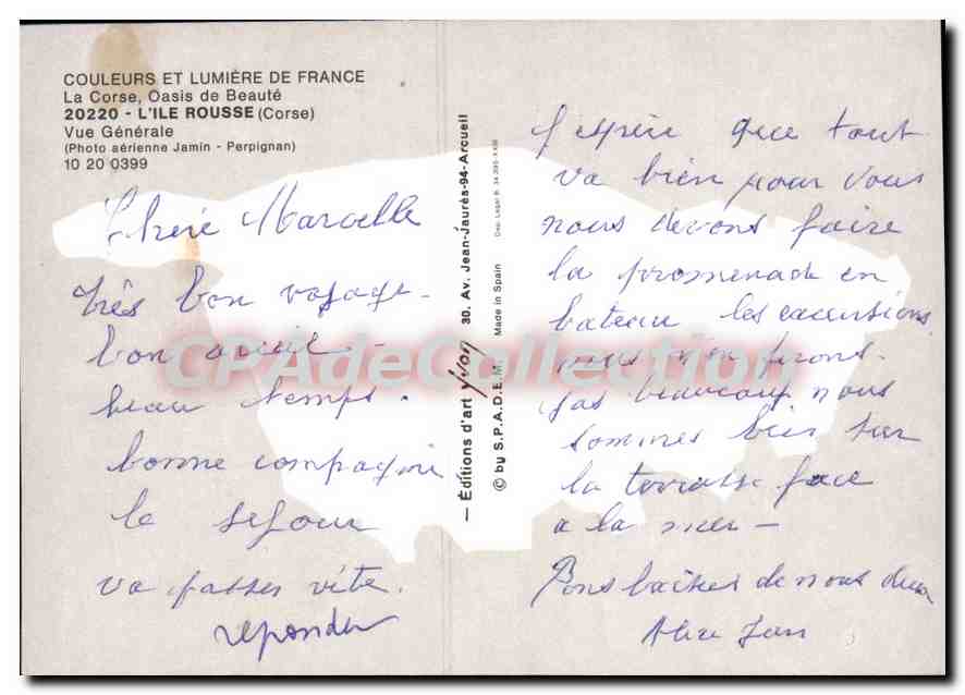 L'Île Rousse — Vue aérienne — Éditions d'art d'Arcueil — Reverso