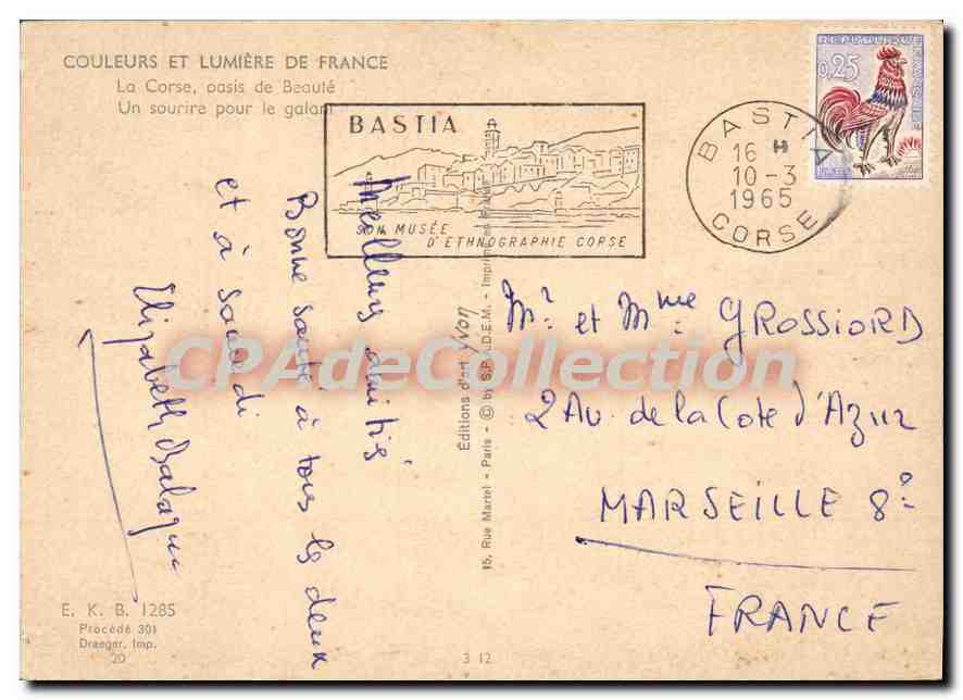 Corse — Paysage rural avec femme sur âne — Éditions de la Corse — Reverso