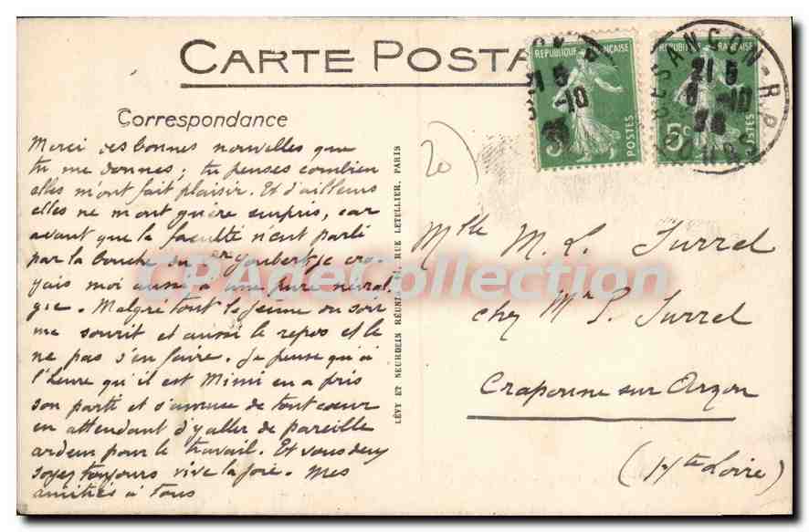 CPA Ajaccio Vue Generale Prise Du Mont Cacalo — Rückseite
