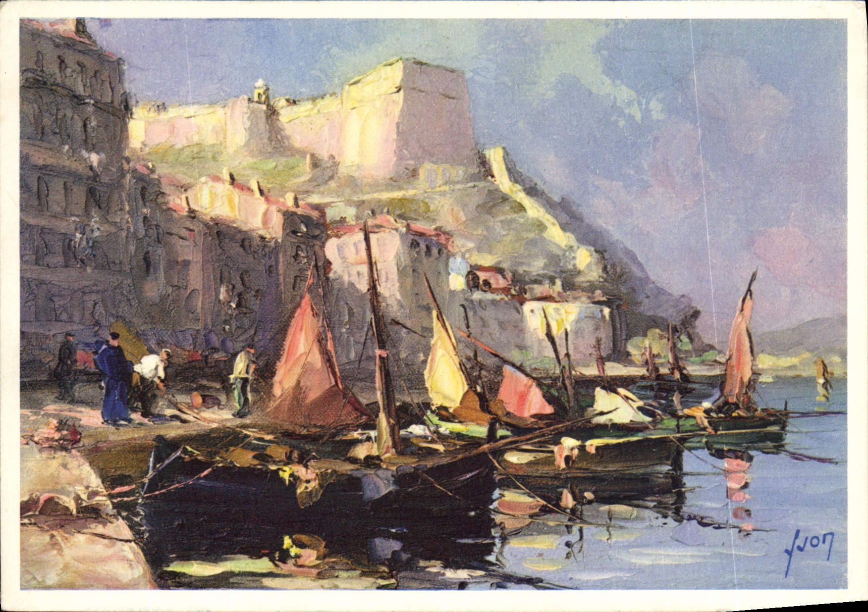 Bonifacio (Corse) — La Marine et la Haute Ville — Éditions d'Art YVON