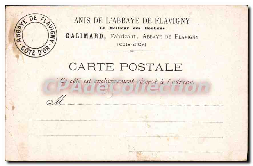 CPA Flavigny Porte Du Bourg — Verso