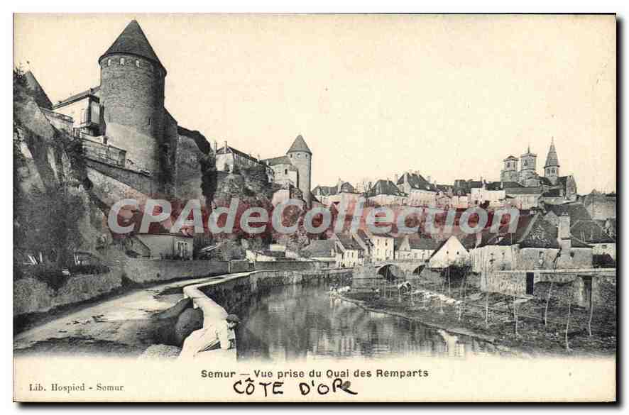 CPA Semur Vue Prise Du Quai Des Remparts