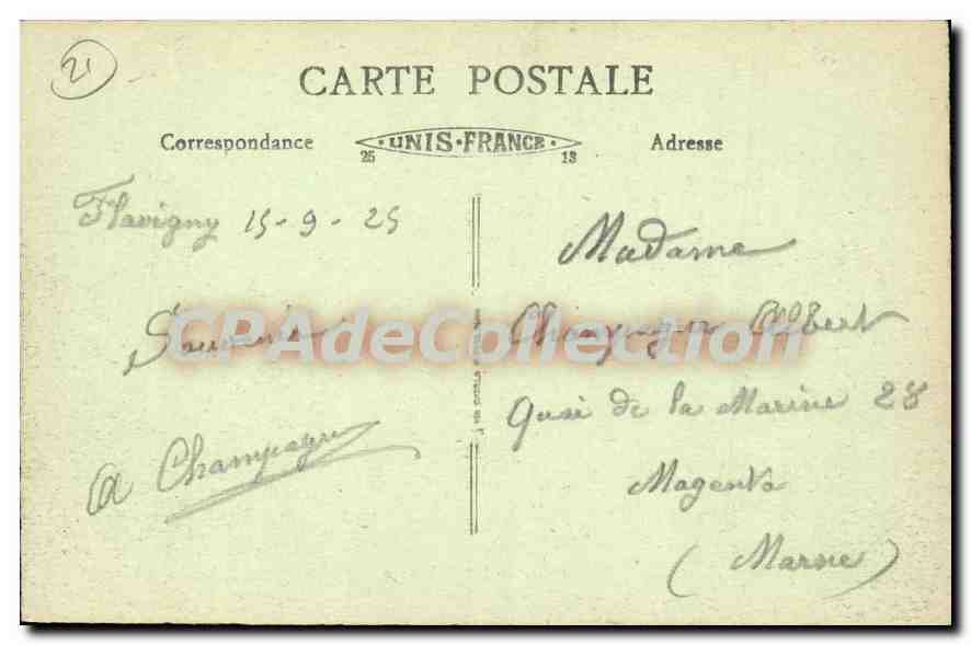 CPA Flavigny Vue Generale — Rückseite