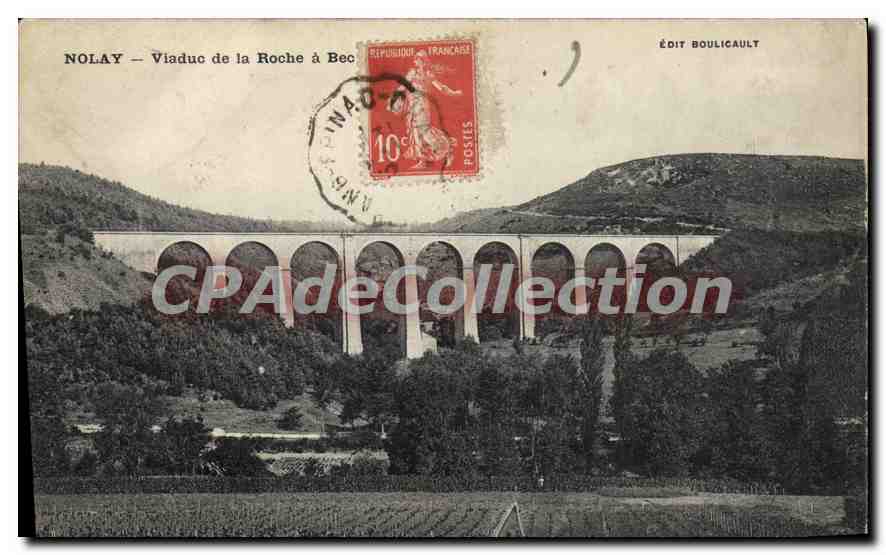 CPA Nolay Viaduc De La Roche A Bec