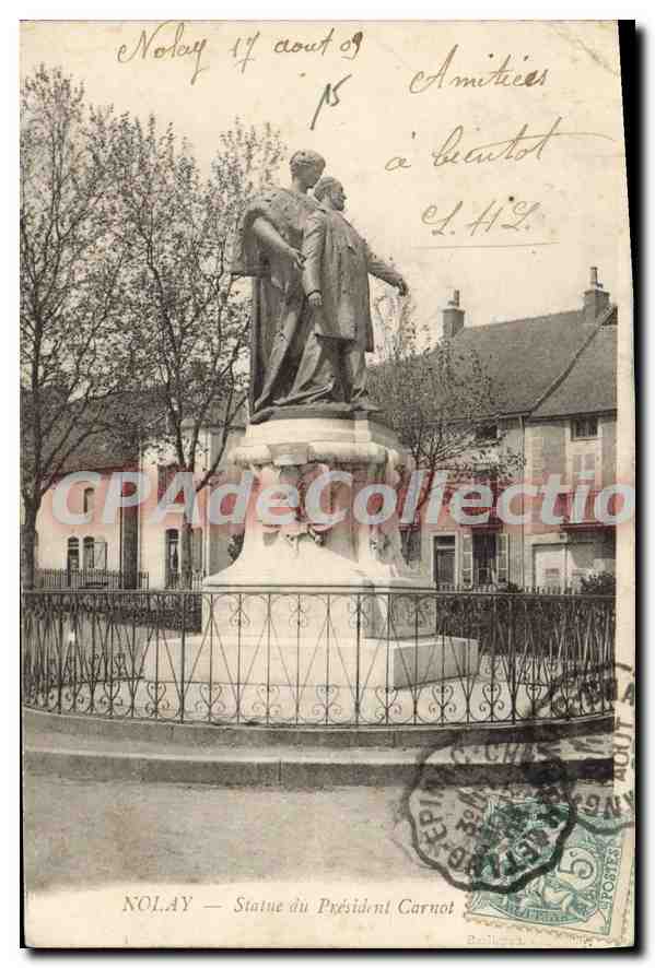 CPA Nolay Statue Du President Carnot