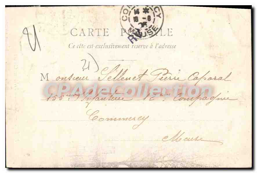 CPA Nolay Statue Du President Carnot — Verso