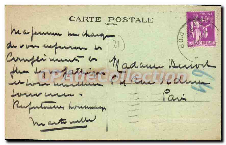 Saulieu — Le Lac de la Bologne — Le Morvan Illustré n° 1936 — Rückseite