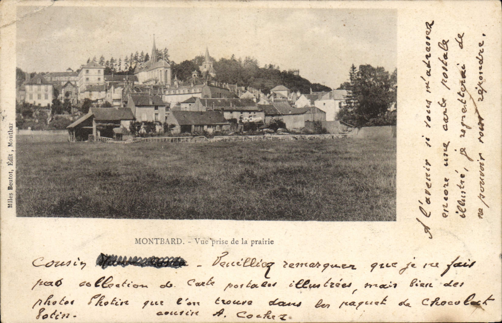 CPA Montbard Vue Prise De La Prairie
