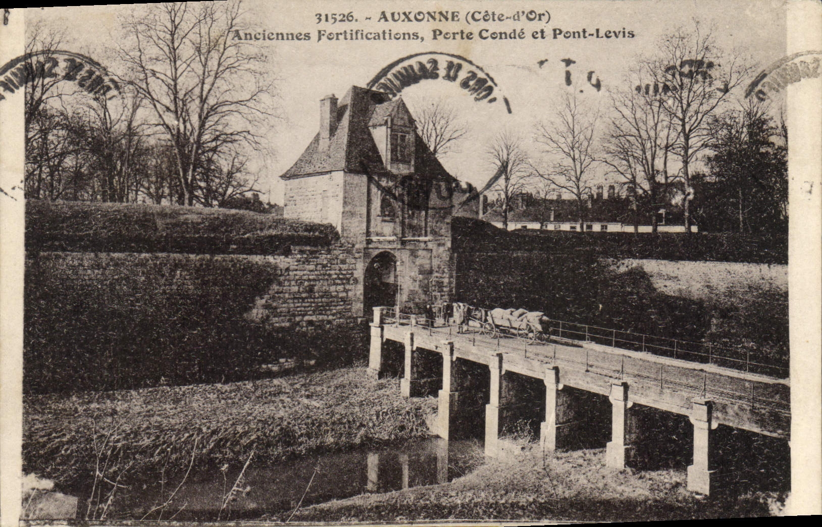 Auxonne (Côte-d'Or) — Anciennes Fortifications, Porte Condé et Pont-Levis — Éditions G. Bessany