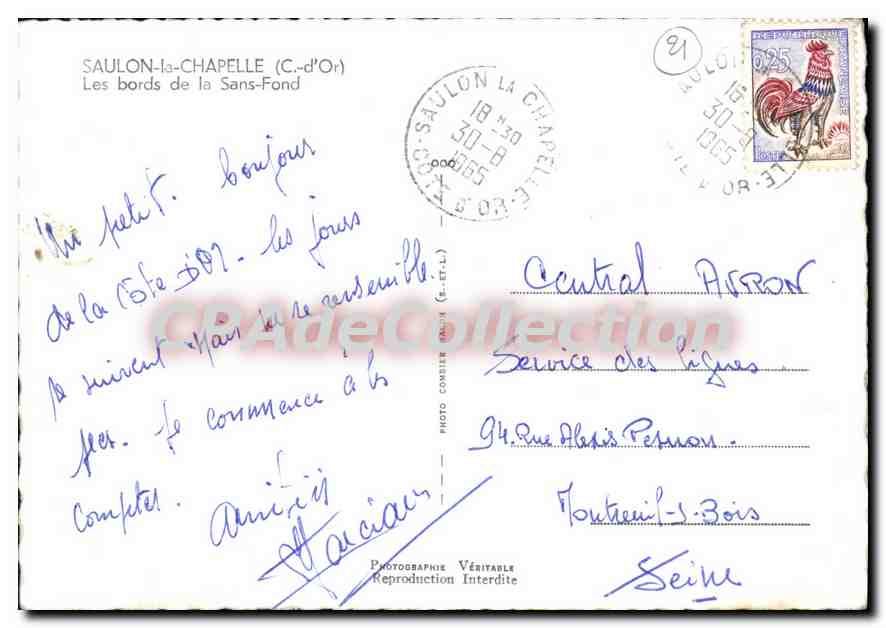 Saulon-la-Chapelle (C.-d'Or) — Les bords de la Sans-Fond — Photographe Ovin — Verso